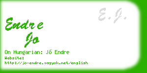 endre jo business card